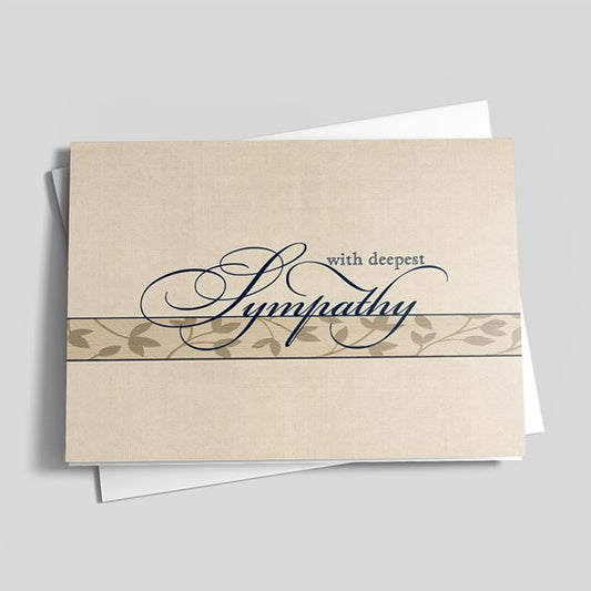 Sympathy greeting card