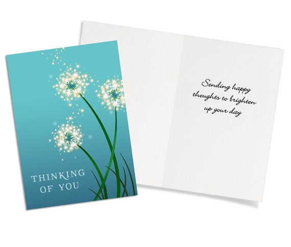 Thinking of you greeting card flower inside