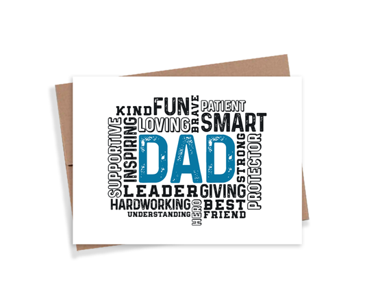 Dad Word Cloud Greeting Card