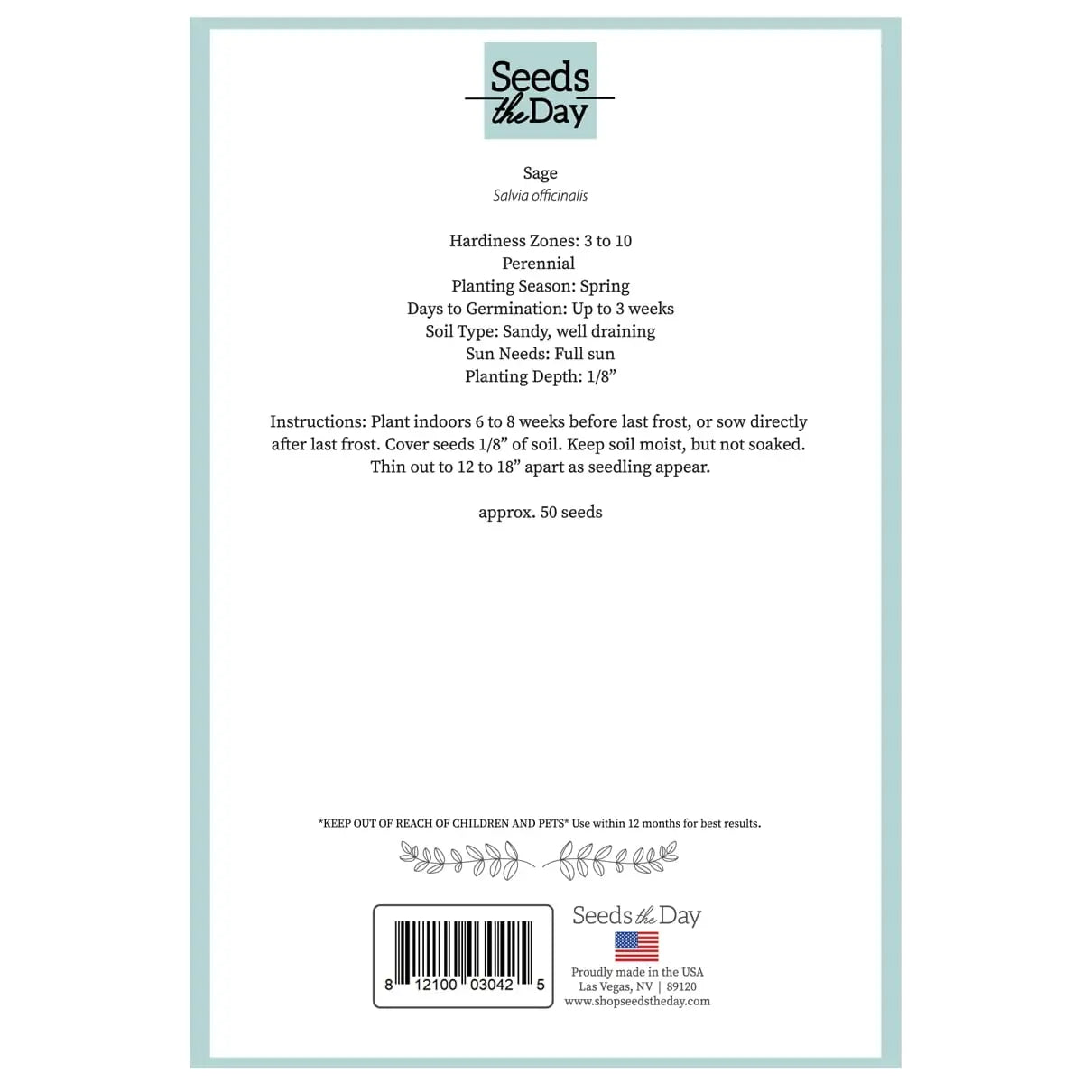 Get Well Soon Sage Greeting Card back