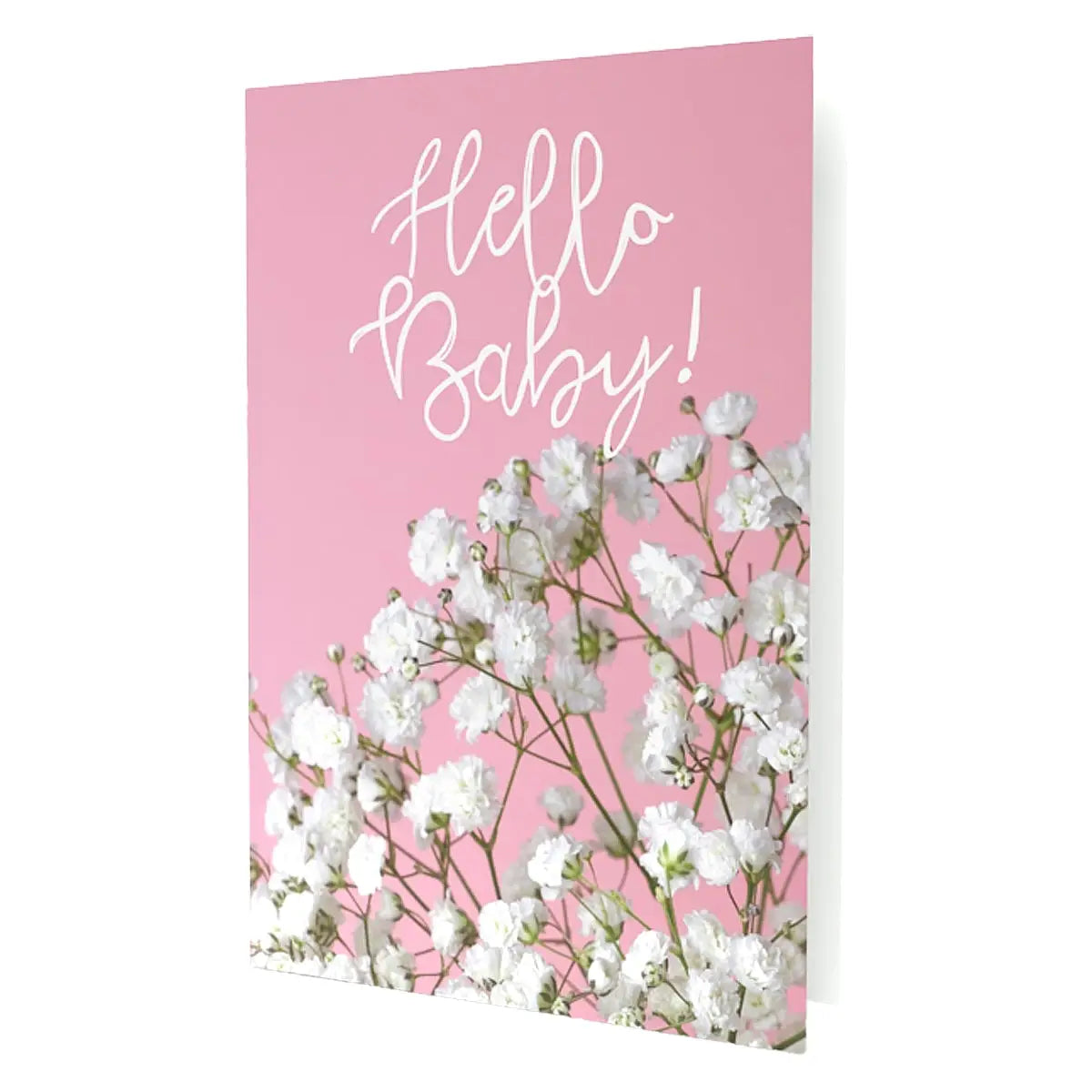 Hello baby breath greeting card front