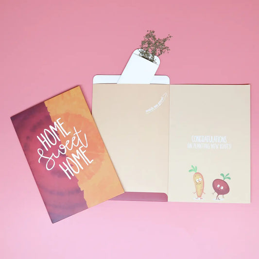 Home sweet home greeting card front and back