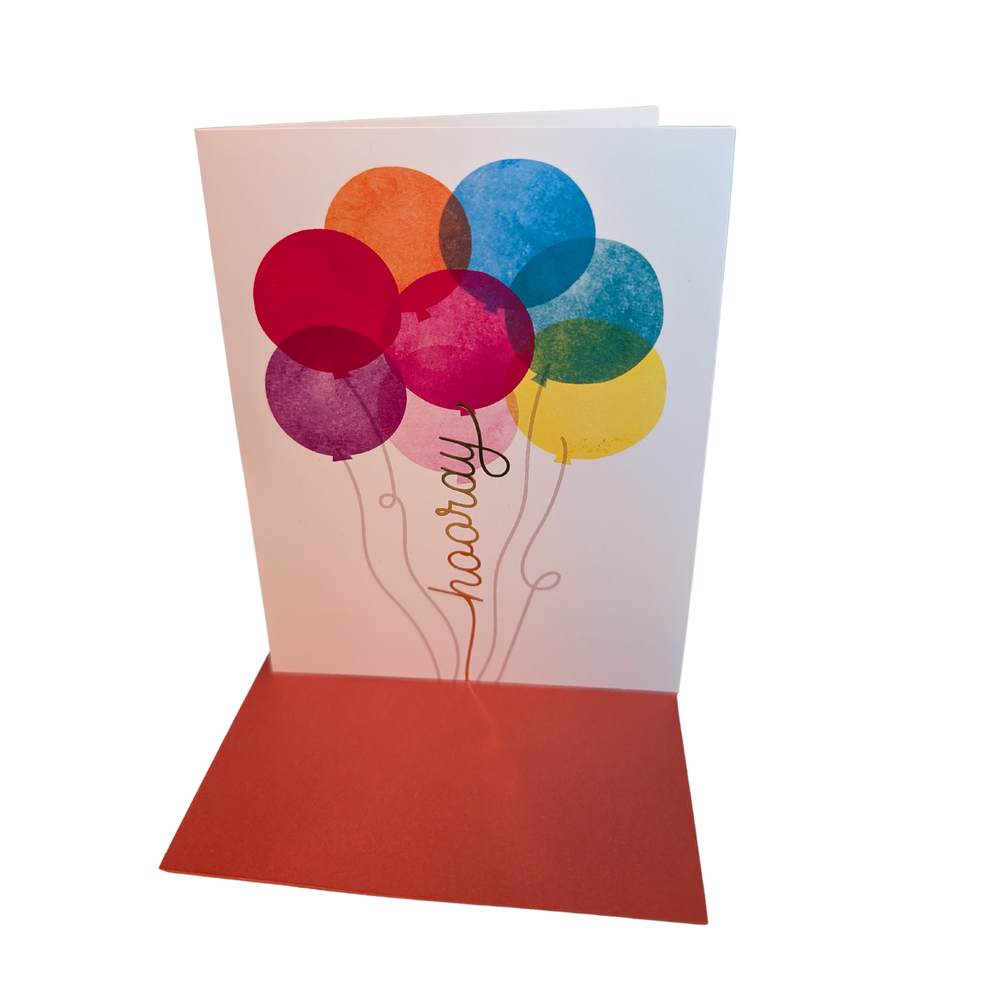 Card with Balloons and Hooray