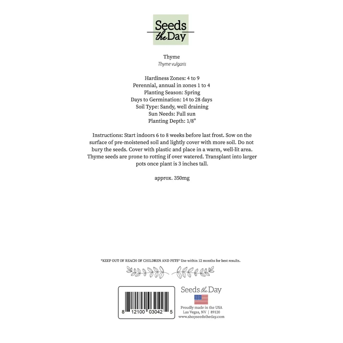 Long thyme no see greeting card back