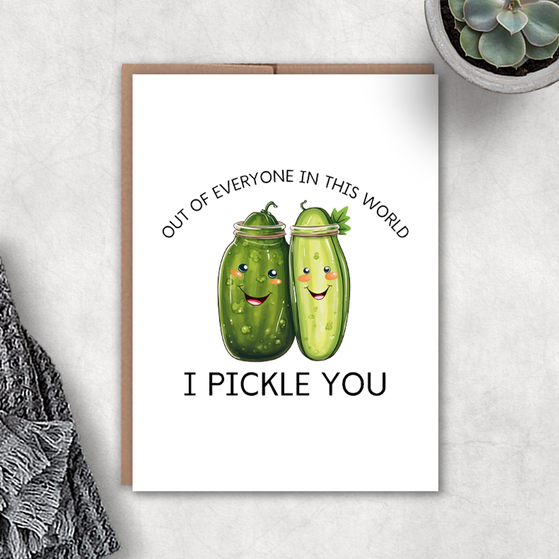 Cute I Pickle You Greeting Card for loved one
