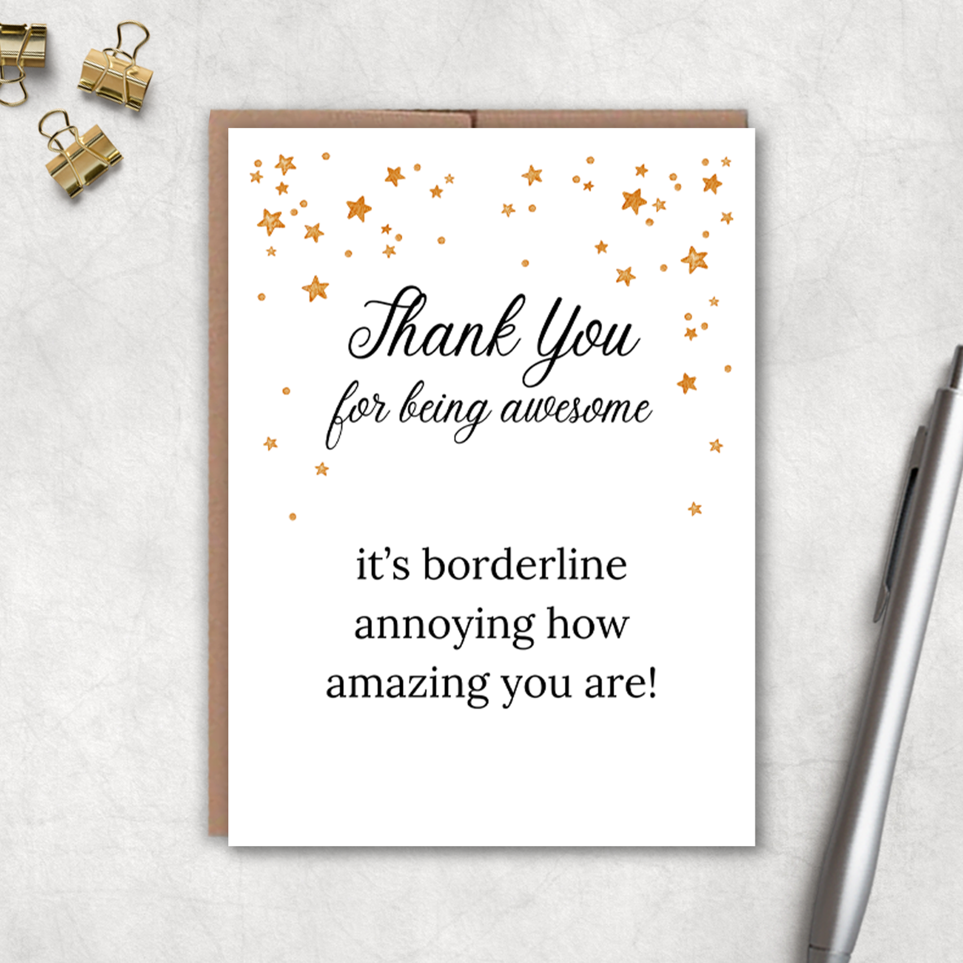 thank you for being awesome greeting card