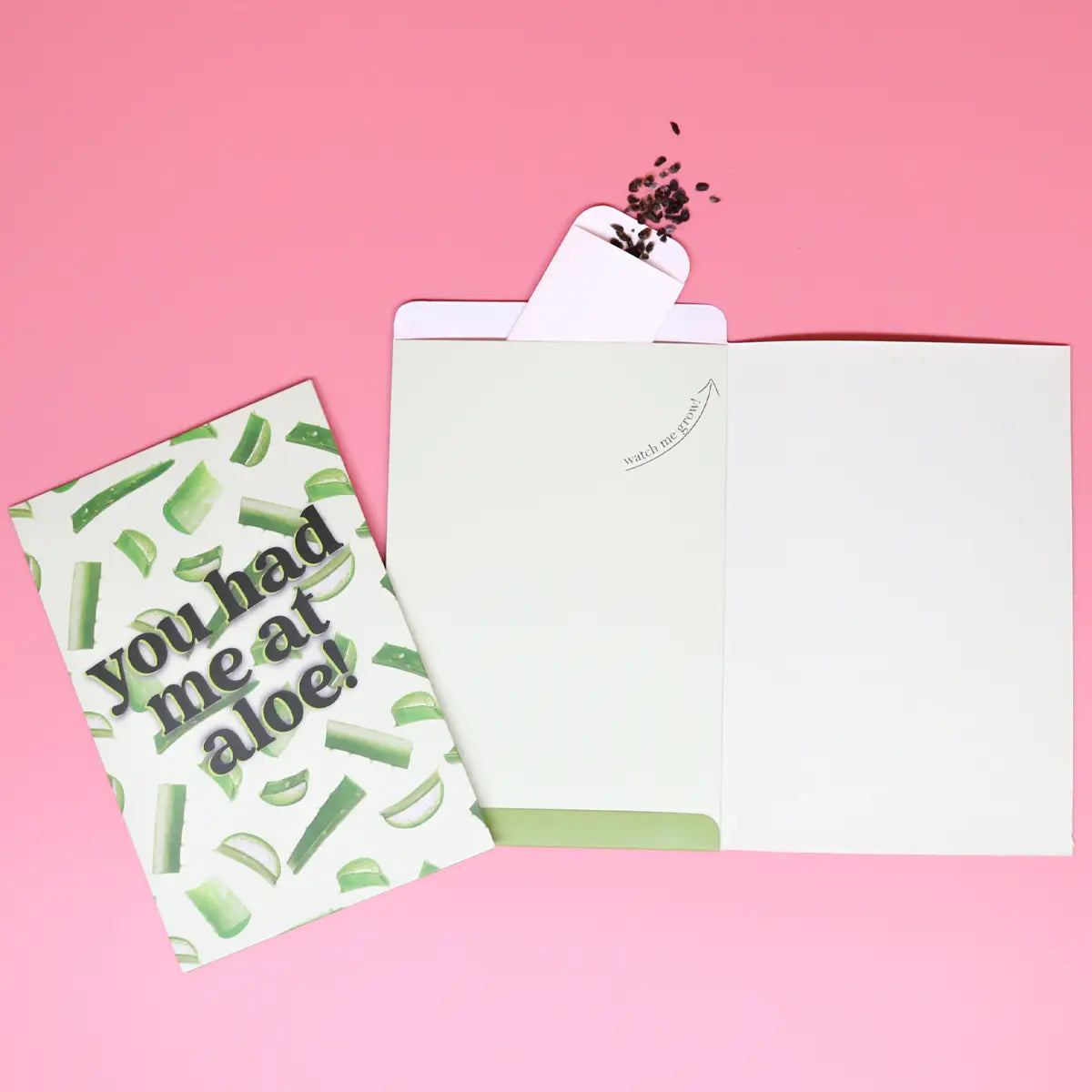 You had me at aloe greeting card front and inside