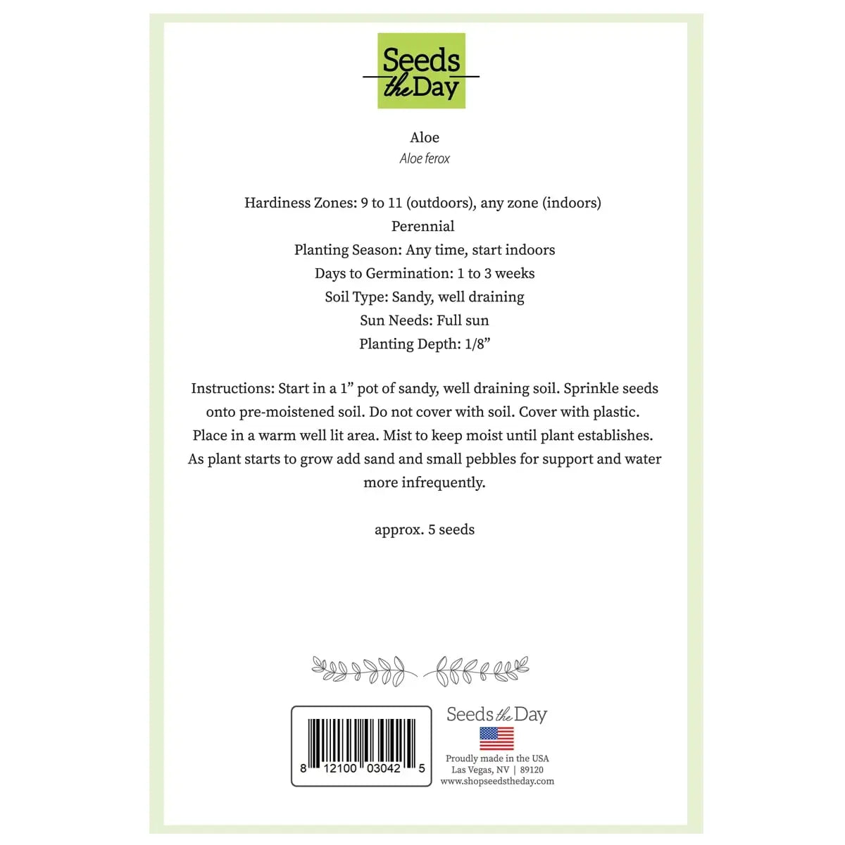 You had me at aloe greeting card back