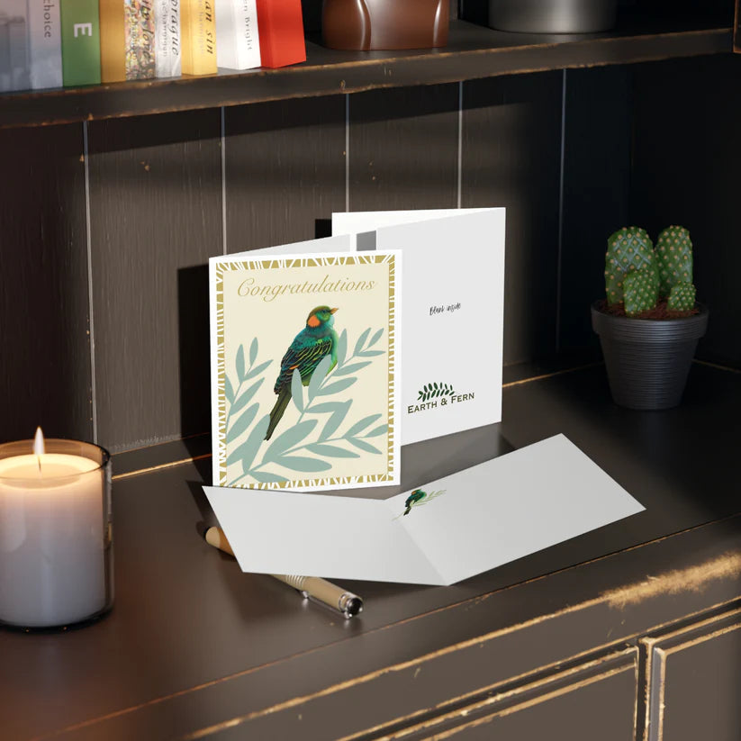 Bird Congrats Greeting Card by Earth and Fern