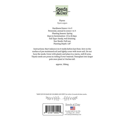 Long thyme no see greeting card back