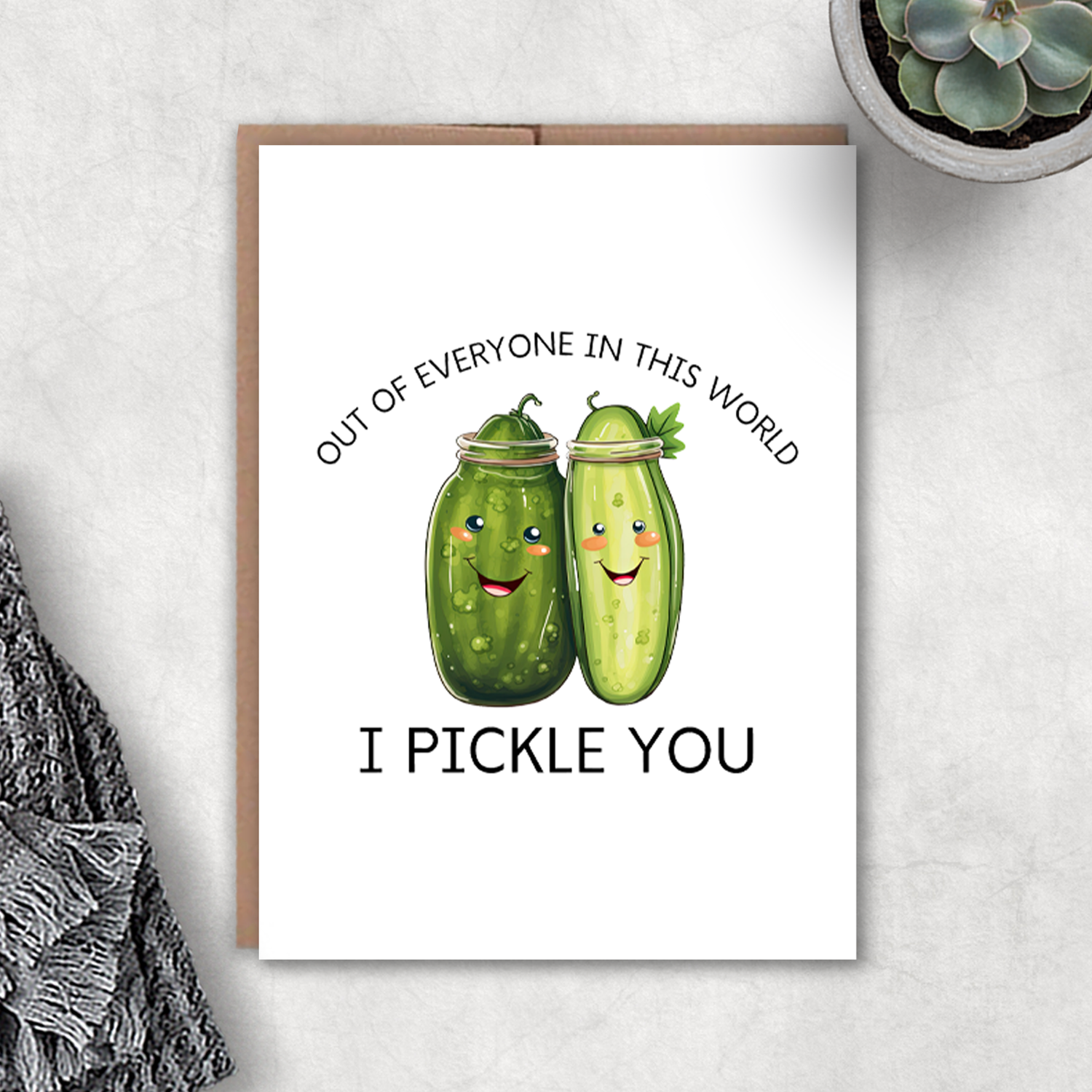 Cute I Pickle You Greeting Card for loved one