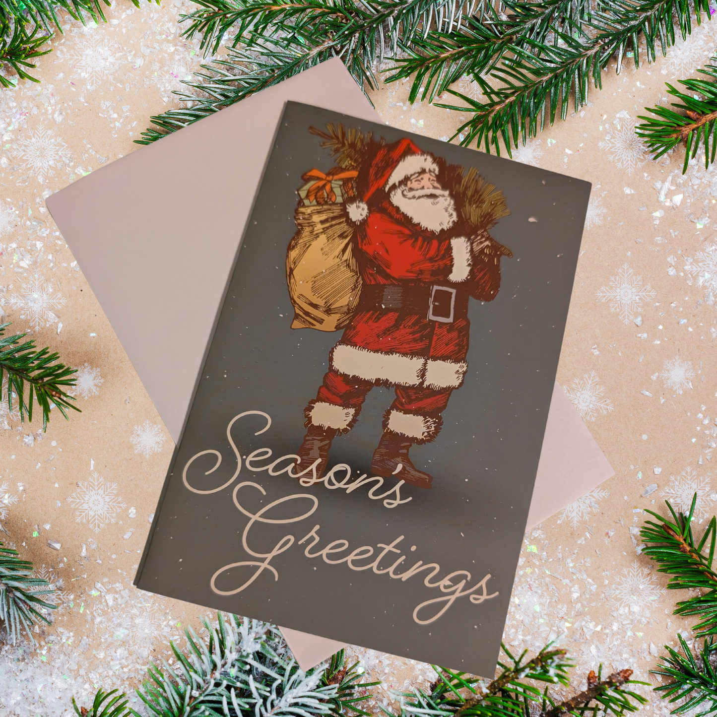 Santa Greeting Card Front
