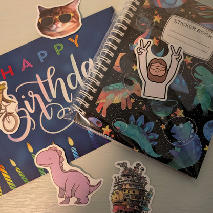 Reusable Space Dino Sticker Book with Stickers 