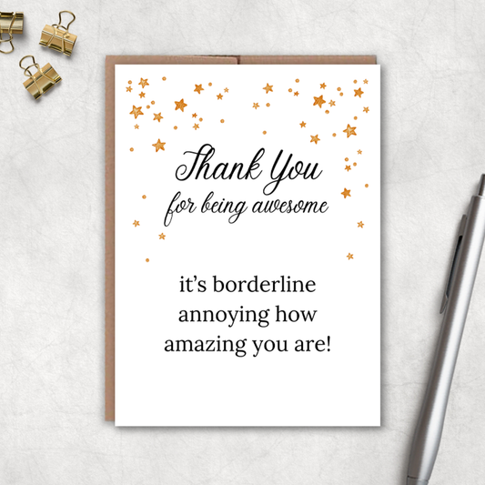 thank you for being awesome greeting card